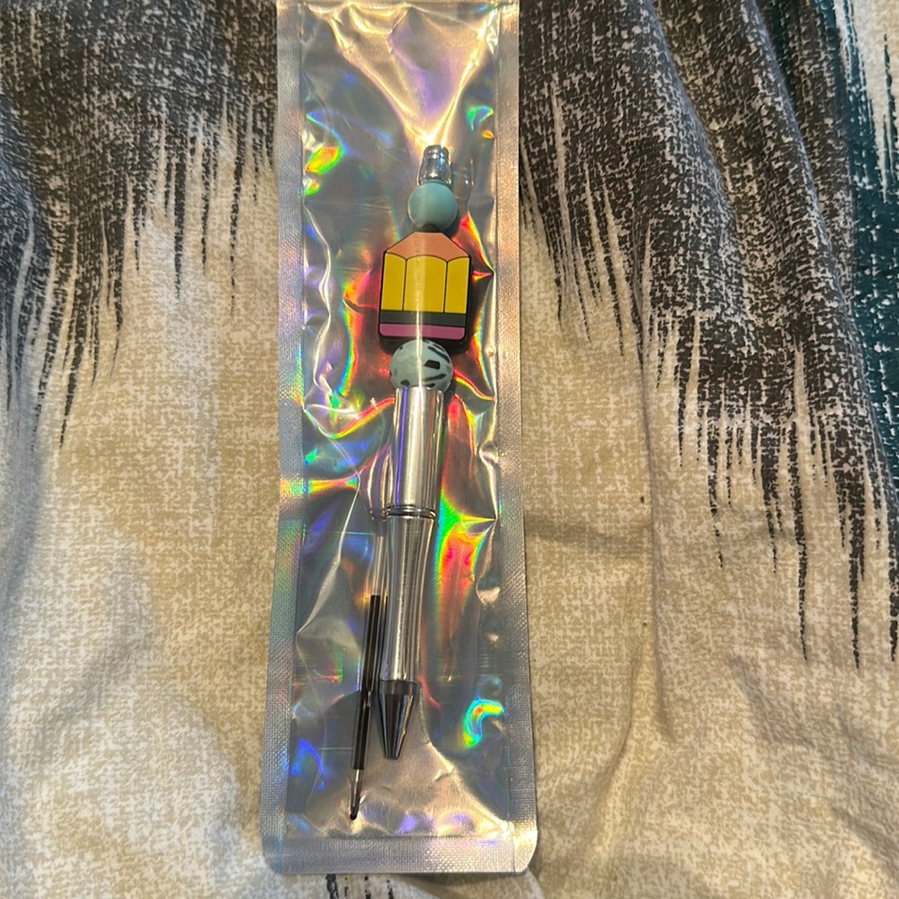 Beaded Pencil Pen with Refill